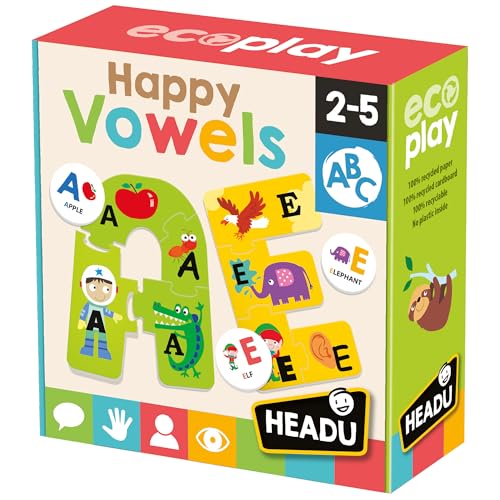 HEADU Happy Vowels | Lernspielzeug, Alphabet lernen, Sprachspiel, Alter 2-5 Jahre HEADU Happy Vowels | Lernspielzeug, Alphabet lernen, Sprachspiel, Alter 2-5 Jahre von Headu