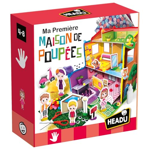 HEADU - Mein erstes Puppenhaus – kreiert und dekoriert mit verschiedenen Materialien. Lernspiel 4 5 6 7 8 Jahre, kreatives Set für Kinder, Geschenk für Kinder, Geschenk für Mädchen, Geschenk für HEADU - Mein erstes Puppenhaus – kreiert und dekoriert mit verschiedenen Materialien. Lernspiel 4 5 6 7 8 Jahre, kreatives Set für Kinder, Geschenk für Kinder, Geschenk für Mädchen, Geschenk für von Headu