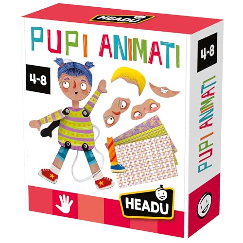 HEADU - Neue Animationspuppen - Kreieren, Anziehen und Verkleiden Sie die Puppen | Kreativspiele 5 6 7 8 Jahre, kreative Aktivitäten für Kinder, Handarbeiten, Puppenspiel, Geschenkidee zum Geburtstag von Headu