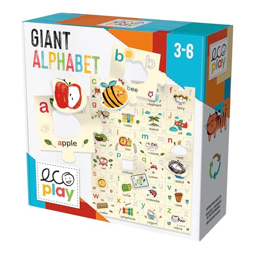 HEADU Riesiges Alphabet | Lernspielzeug, fördert die Buchstaben- und Worterkennung, Alter 3-6 Jahre HEADU Riesiges Alphabet | Lernspielzeug, fördert die Buchstaben- und Worterkennung, Alter 3-6 Jahre von Headu