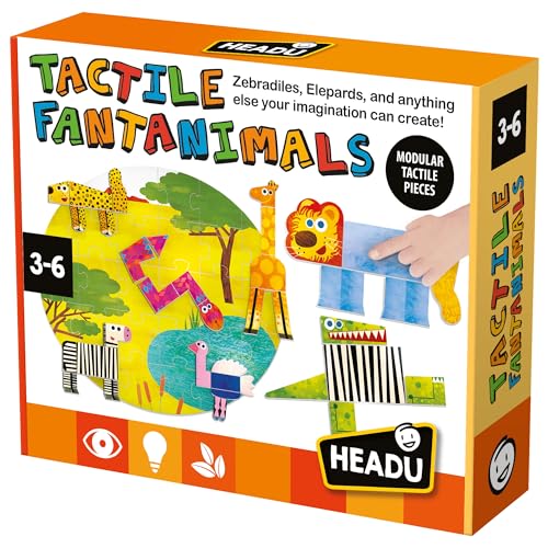 HEADU Tactile Fantanimals | Lernspielzeug, Fantasie-Tierpuzzle, Fantasie-Spiele, Alter 3-6 Jahre, Puzzletiere HEADU Tactile Fantanimals | Lernspielzeug, Fantasie-Tierpuzzle, Fantasie-Spiele, Alter 3-6 Jahre, Puzzletiere von Headu