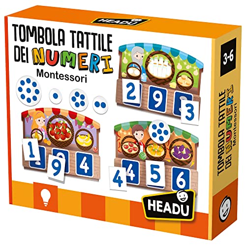 Headu IT20249 Montessori taktile Tombola der Zahlen Italy Lernspiel, Mehrfarbig, 3 Headu IT20249 Montessori taktile Tombola der Zahlen Italy Lernspiel, Mehrfarbig, 3 von Headu