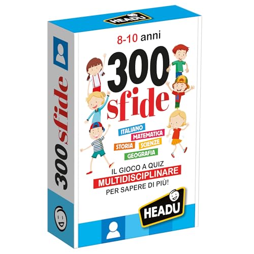 Headu - 300 Herausforderungen 8-10 Jahre - Das multidisziplinäre Quiz-Spiel, um mehr zu wissen! Lernspiel 8 9 10 Jahre, Lernspiele für Kinder, lustige und intelligente Quiz, Geschenk für Kinder Headu - 300 Herausforderungen 8-10 Jahre - Das multidisziplinäre Quiz-Spiel, um mehr zu wissen! Lernspiel 8 9 10 Jahre, Lernspiele für Kinder, lustige und intelligente Quiz, Geschenk für Kinder von Headu