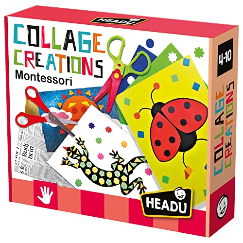 Headu Collage Creation Schnitte und Erstellen Mu24056 Spiel Art & Craft für Kinder 4-10 Jahre, Made in Italy von Headu