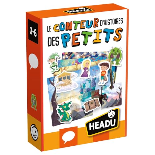 Headu - Der Geschichtenerzähler der Kleinen – Üben Sie zum Erzählen und drücken Sie Ihre Emotionen aus! | Lernspiel 3 4 5 6 Jahre, Schachtelspiele für Kinder, Geschenk für Kinder, Geschenk für Mädchen von Headu