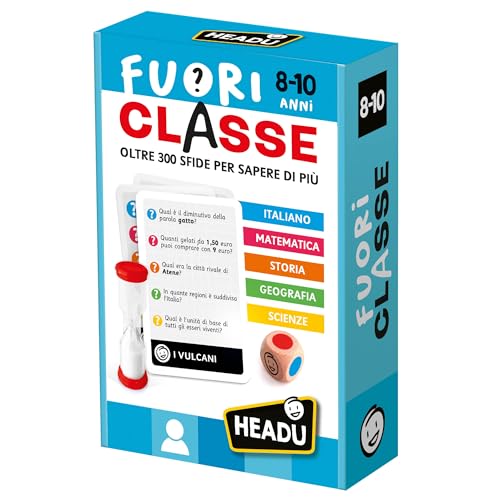 Headu Elite-Spiel 9-10 Jahre über 300 Herausforderungen, um mehr zu wissen IT58769 Lernspiel für Kinder 9-10 Jahre Made in Italy von Headu