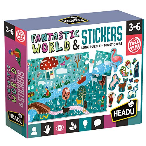 Headu Fantastic World Stickers Puzzle, Mehrfarbig, Einzigartig, MU24933 von Headu