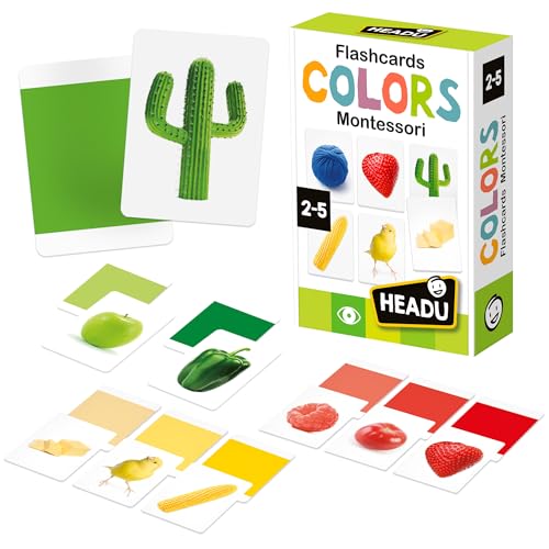 Headu MU27859 Flashcards Colors Montessori, Medium von Headu