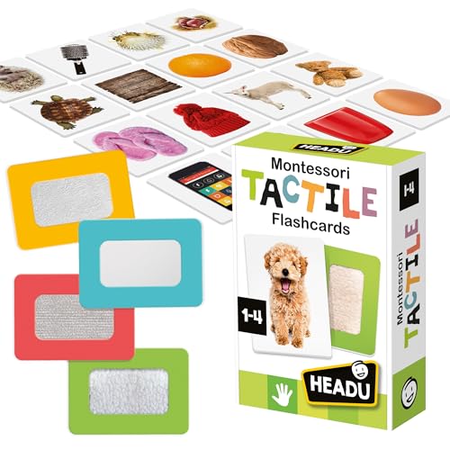 Headu - Flashcards Tactile Montessori - Lernspiel für Kinder von 1 bis 4 Jahren von Headu