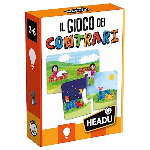 Headu IT20591 Il Gioco dei Contrari Lernspiel, Mehrfarbig von Headu