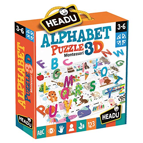 Headu - Montessori Alphabet 3D-Puzzle, IT20973 von Headu