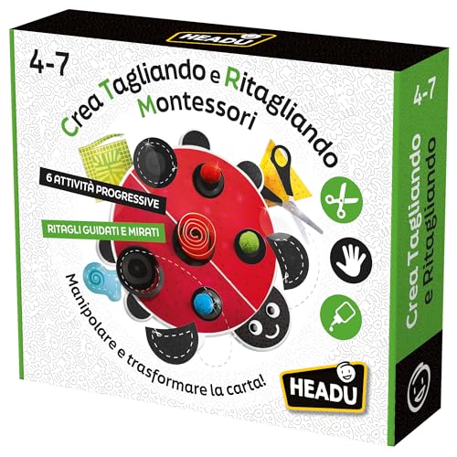 Headu IT22939 Crea Tagliando e Ritagliando Kunst und Handwerk Montessori Schneidet und Schneiden, Mehrfarbig Headu IT22939 Crea Tagliando e Ritagliando Kunst und Handwerk Montessori Schneidet und Schneiden, Mehrfarbig von Headu