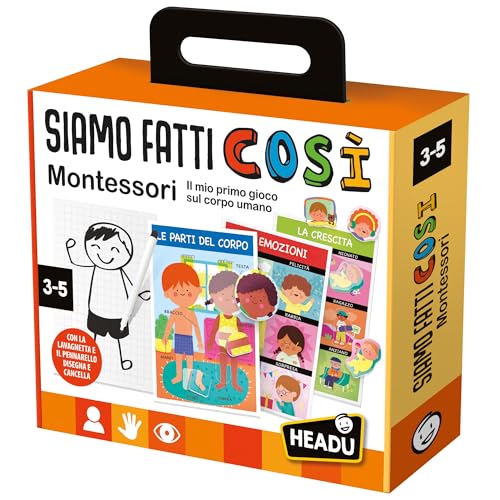 Headu IT28108 Spiel Mein Erster Menschlicher Körper Montessori, Mehrfarbig, One Size von Headu