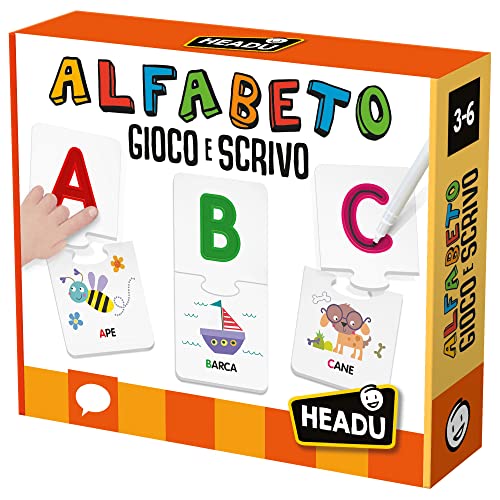 Headu IT29600 Alphabet Spiel & Scrivo Lernspiel, Mehrfarbig von Headu