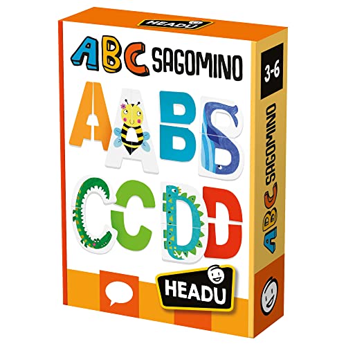 Headu IT51364 ABC Schablone Lernspiel, Mehrfarbig von Headu