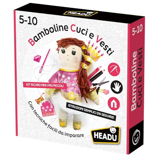 Headu It56918 Babypuppen zum Nähen und Anziehen mit leicht zu erlernenden Techniken für Kinder von 4 bis 8 Jahren, hergestellt in Italien Headu It56918 Babypuppen zum Nähen und Anziehen mit leicht zu erlernenden Techniken für Kinder von 4 bis 8 Jahren, hergestellt in Italien von Headu