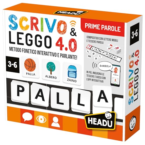 Headu - Schreiben & Lesen 4.0 Prime Parole - Das erste animierte und sprechende Lernspiel! Lernspiel für Kinder von 3-6 Jahren, Made in Italy | IT59971 von Headu