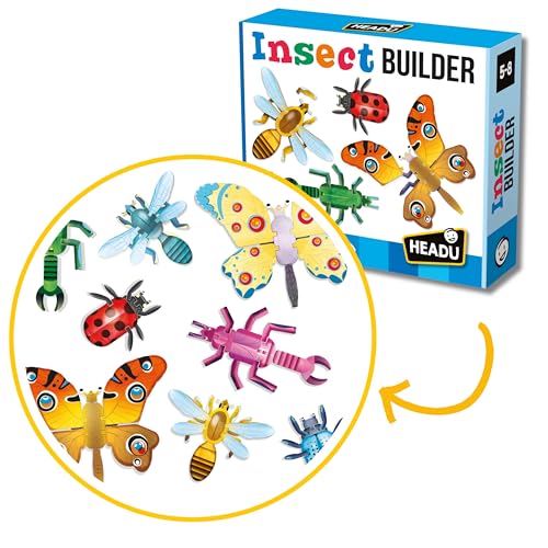 Headu MU27040 Insect Builder Lernspiele, Mehrfarbig von Headu