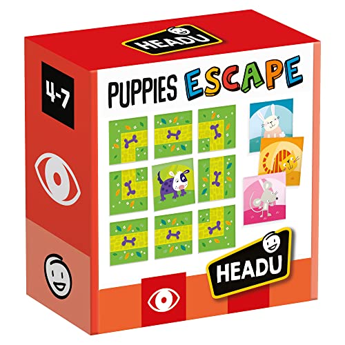 Headu MU51296 Puppies Escape Welpen Lernspiel Travel, Mehrfarbig Headu MU51296 Puppies Escape Welpen Lernspiel Travel, Mehrfarbig von Headu