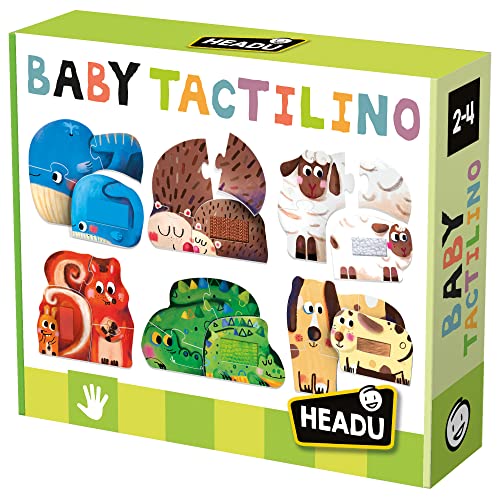 Headu MU53573 Animali Baby Tactilino, Lernspiel 2-4 Jahre, Mehrfarbig von Headu