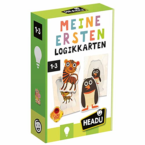 „Meine ersten Logikkarten – Tiermütter und ihre Kinder!“: Lernspiel für Kinder im Alter von 1 bis 3 Jahren, deutsche Version (DE52477) von Headu