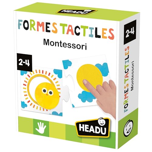 Headu - Montessori Touchformen – Das Spiel der Formen für die Kleinsten | Lernspiel 2 3 4 5 Jahre, Montessori Lernspiel, Geschenk für Kinder, Geschenk für Mädchen, Geschenk für Jungen, hergestellt in von Headu