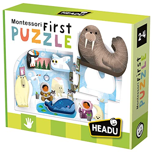 Headu MU24711 Animal Montessori First Puzzle The Pole von Headu