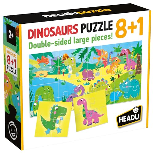 Headu 1043734 Dinosaurs Puzzle 8+1, Mehrere von Headu