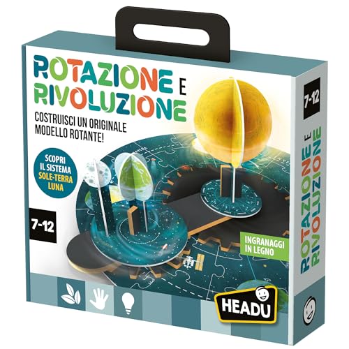 Headu Rotation und Revolution Bauen Sie EIN originelles rotierendes Modell It57083 Wissenschaftliches Spiel für Kinder von 6-10 Jahren, hergestellt in Italien von Headu