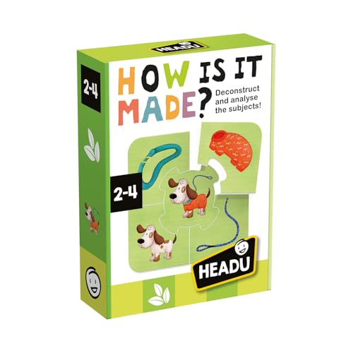 Headu - Wie es gemacht wird, Lernspielzeug, Kinderpuzzle, dekonstruieren und entdecken, Lernspiele, Lernspiele, Kinderpuzzle, ideal für 2-4 Jahre von Headu