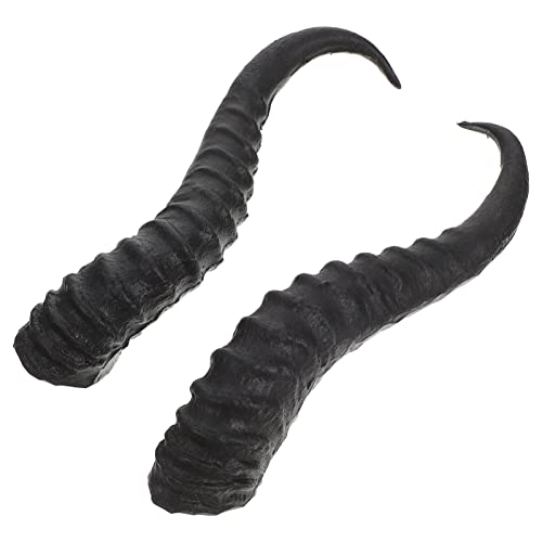 Healeved 1 Paar Künstliche Schafshörner Für Diy-Stirnband Kunststoffgeweihhörner Cosplay-Kostüm-Requisiten Schafsgeweihhorn Halloween-Kostüm von Healeved