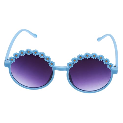 Healeved 1 Paar kleine Gänseblümchen- geformt Kinderbrille Blumen- Teenager Trendy Blumengläser Partygeschenk- für Geburtstagsfeier Stk Sky-blue von Healeved