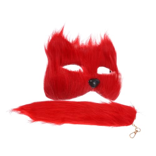 Healeved 1 Satz Fuchsmaske und Kostümset für Halloween Flauschige Tiermaske und Requisiten für Cosplay für Partys und Karneval Teiliges Set Weiß Healeved 1 Satz Fuchsmaske und Kostümset für Halloween Flauschige Tiermaske und Requisiten für Cosplay für Partys und Karneval Teiliges Set Weiß von Healeved