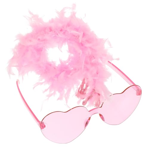 Healeved 1 Satz Kostüm-Requisiten für Frauen Bachelor Party Accessoires Frauenboa und Brille herzförmige sonnenbrille Kostümbrille Partybrille Brille Partybevorzugung Feder Rosa Healeved 1 Satz Kostüm-Requisiten für Frauen Bachelor Party Accessoires Frauenboa und Brille herzförmige sonnenbrille Kostümbrille Partybrille Brille Partybevorzugung Feder Rosa von Healeved