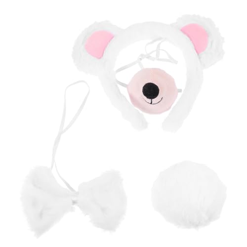 Healeved 1 Satz Kostüm Zubehör Set Süßes Bärenohren Stirnband Set für Cosplay Partys Halloween Kostüm Events Langlebigem Gefertigt Healeved 1 Satz Kostüm Zubehör Set Süßes Bärenohren Stirnband Set für Cosplay Partys Halloween Kostüm Events Langlebigem Gefertigt von Healeved