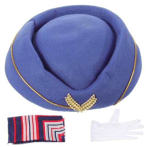 Healeved 1 Satz Kostüm Zubehör Stewardess Hut Schal für Cosplay Halloween Themenpartys Teiliges für Rollenspiele Bühnenaufführungen Healeved 1 Satz Kostüm Zubehör Stewardess Hut Schal für Cosplay Halloween Themenpartys Teiliges für Rollenspiele Bühnenaufführungen von Healeved