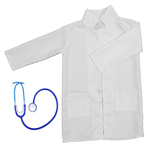 Healeved 1 Satz Kostüm mit Weißem Kittel Simulation Rollenspiel Zubehör für Partys Bühnenaufführungen Cosplay Healeved 1 Satz Kostüm mit Weißem Kittel Simulation Rollenspiel Zubehör für Partys Bühnenaufführungen Cosplay von Healeved