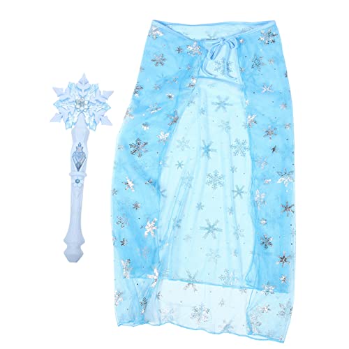Healeved 1 Satz Leuchtender Zauberstab Prinzessinnen Cape für Cosplay Party Dekoration Sicheres für Teilig Zauberstab Cape Healeved 1 Satz Leuchtender Zauberstab Prinzessinnen Cape für Cosplay Party Dekoration Sicheres für Teilig Zauberstab Cape von Healeved
