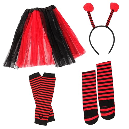 Healeved 1 Satz Marienkäfer Bienenflügel Stirnband -Set Marienkäfer-Tutu-Kleid Ballettröckchen Halloween Kostümzubehör Marienkäfer-Bekleidungszubehör Marienkäferärmel Stoff Healeved 1 Satz Marienkäfer Bienenflügel Stirnband -Set Marienkäfer-Tutu-Kleid Ballettröckchen Halloween Kostümzubehör Marienkäfer-Bekleidungszubehör Marienkäferärmel Stoff von Healeved