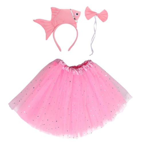 Healeved 1 Satz Meeresfischstirnbandrock -kostüm Halloween Verkleiden -kopfschmuck Für Fischkopfkostüm Fisch-stirnbänder Für Frauen Beach Accessoires Schwamm Rosa von Healeved