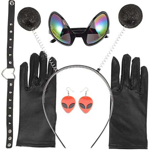 Healeved 1 Satz Party -Kleidungsstück Stirnbänder Erwachsene schnapsgläser Haarband außerirdischer Kopfschmuck Cosplay-Brille Haarzubehör Brille und Stirnband Plastik Black Healeved 1 Satz Party -Kleidungsstück Stirnbänder Erwachsene schnapsgläser Haarband außerirdischer Kopfschmuck Cosplay-Brille Haarzubehör Brille und Stirnband Plastik Black von Healeved