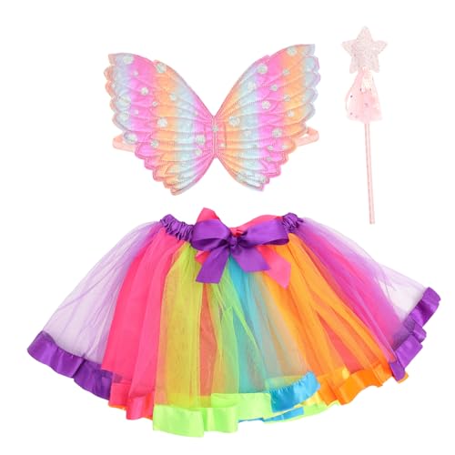 Healeved 1 Satz Party -Outfits Kinderfeenflügel Cosplay Leistungsflügel Engel Kostüm für fliegend Mädchen verkleiden sich Fee schöner Zauberstab Feenstab Tuch Rosa Healeved 1 Satz Party -Outfits Kinderfeenflügel Cosplay Leistungsflügel Engel Kostüm für fliegend Mädchen verkleiden sich Fee schöner Zauberstab Feenstab Tuch Rosa von Healeved