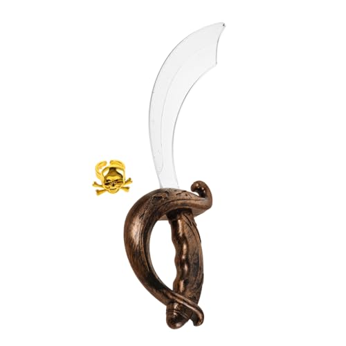 Healeved 1 Satz Piraten-spielset Schwerter Für Piratenschwert Für Erwachsene Musketierschwert Piratenschwert Kostüm Piratenspielzeug Halloween - Dark Brown Plastik von Healeved