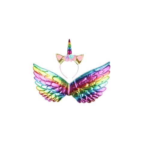 Healeved 1 Satz Regenbogen-flügel-set Kostümset Für Kurzes Kleid Aus Cosplay-kleid Für Mädchen, Das Kleid Durchführt Festival-cosplay-kostüme Healeved 1 Satz Regenbogen-flügel-set Kostümset Für Kurzes Kleid Aus Cosplay-kleid Für Mädchen, Das Kleid Durchführt Festival-cosplay-kostüme von Healeved
