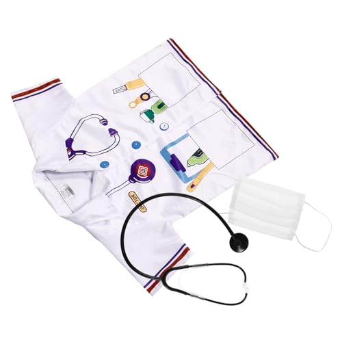 Healeved 1 Satz Satz -Peelings Arztkittel für Kleinkinder Arztkostüm für Jungen verkleiden sich Kostüme zum Arztkittel für Arzt Kostüm Nylon Weiß Healeved 1 Satz Satz -Peelings Arztkittel für Kleinkinder Arztkostüm für Jungen verkleiden sich Kostüme zum Arztkittel für Arzt Kostüm Nylon Weiß von Healeved