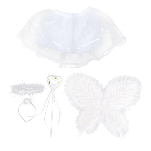 Healeved 1 Satz Schmetterlingsflügel Stirnband Feenrock Feenflügel Cosplay Kleiderset Für Mädchen Kostümzubehör Für Mädchen Performance-kleid Mädchen Kleiden Sich Feenkostüme Weiß Feder Healeved 1 Satz Schmetterlingsflügel Stirnband Feenrock Feenflügel Cosplay Kleiderset Für Mädchen Kostümzubehör Für Mädchen Performance-kleid Mädchen Kleiden Sich Feenkostüme Weiß Feder von Healeved