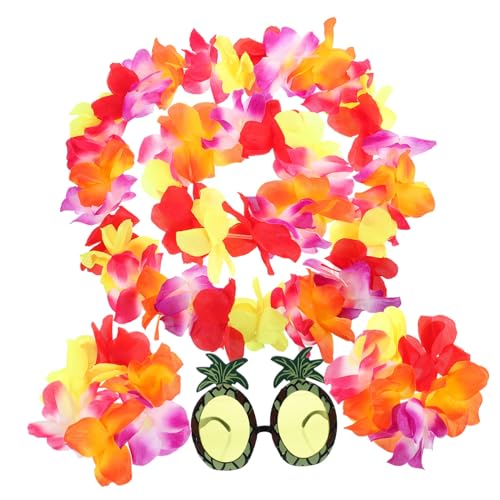 Healeved 1 Satz Strandparty-Sonnenbrille Kranz Halskette thematisiert LED Kostümzubehör Luau-Partygirlande Sonnenbrille für Hawaii-Party Hawaii-Themenstütze Tuch Healeved 1 Satz Strandparty-Sonnenbrille Kranz Halskette thematisiert LED Kostümzubehör Luau-Partygirlande Sonnenbrille für Hawaii-Party Hawaii-Themenstütze Tuch von Healeved