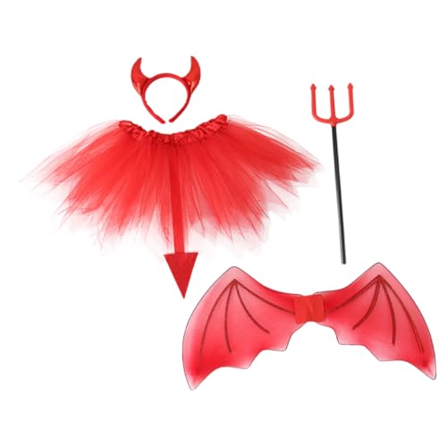 Healeved 1 Satz Teufel Kostüm Zubehör Set für Flügel und Hörner Teiliges Cosplay Set für Halloween und Kostümpartys Geeignet für Große Healeved 1 Satz Teufel Kostüm Zubehör Set für Flügel und Hörner Teiliges Cosplay Set für Halloween und Kostümpartys Geeignet für Große von Healeved
