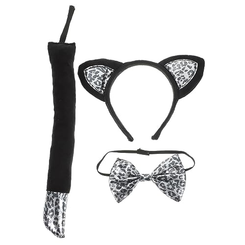 Healeved 1 Satz Tierkostüm mit Leoparden Haarreifen Fliege für Cosplay Party Teiliges Outfit Zubehör für Kreative Rollenspiele Themenveranstaltungen Healeved 1 Satz Tierkostüm mit Leoparden Haarreifen Fliege für Cosplay Party Teiliges Outfit Zubehör für Kreative Rollenspiele Themenveranstaltungen von Healeved