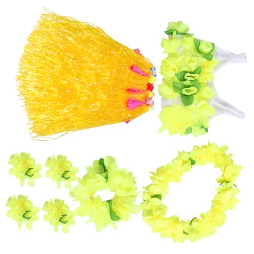 Healeved 1 Satz Verdickter Grasrockanzug Kostüme Luau-Partyzubehör tropische Girlande geblüht Dekorationen Lei-Armbänder Hawaii-Outfits für Frauen Luau-Rock Kunststofffaser Healeved 1 Satz Verdickter Grasrockanzug Kostüme Luau-Partyzubehör tropische Girlande geblüht Dekorationen Lei-Armbänder Hawaii-Outfits für Frauen Luau-Rock Kunststofffaser von Healeved